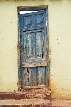 blue door