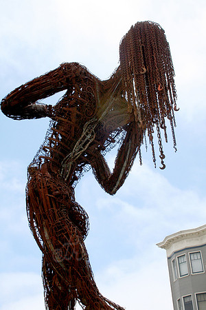 Burning woman