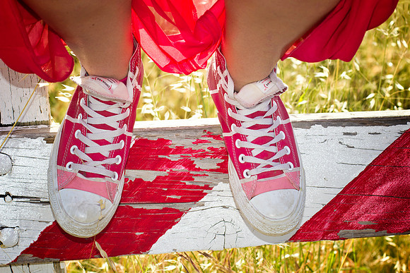 Red prom shoes
